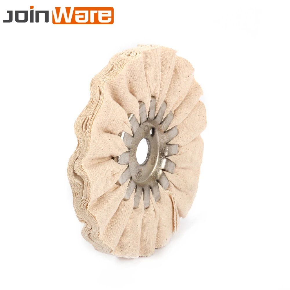 125mm Cotton Airway Buffing Wheel Polishing Pad Cloth Disc with Iron Center Compound Tool 16 Plys 16mm Bore | Инструменты