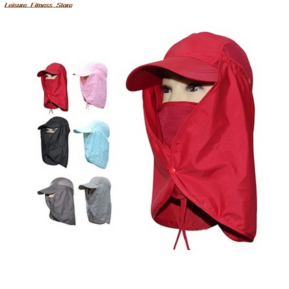 New 1Pcs Camping Hiking Fishing Outdoor Big Wide Brim Mesh Face Neck Cover Mask Flap Sun Hat Cap 5 Colors 2017 | Спорт и развлечения