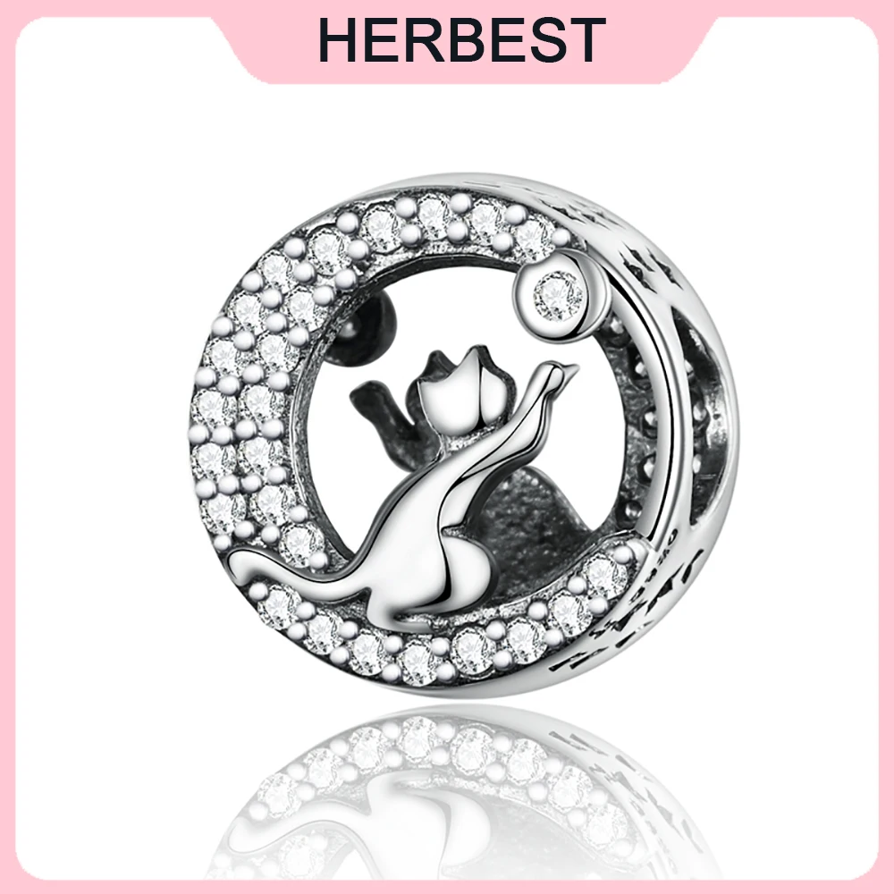 

Подлинный женский браслет Pandora, Шарм в виде милой кошки