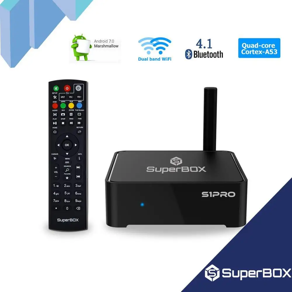 ТВ приставка Superbox s1pro Android 7 0 2 ГБ 16 6k HD S1 Pro 4G/5G Wi Fi Bluetooth 4 1|ТВ-приставки и
