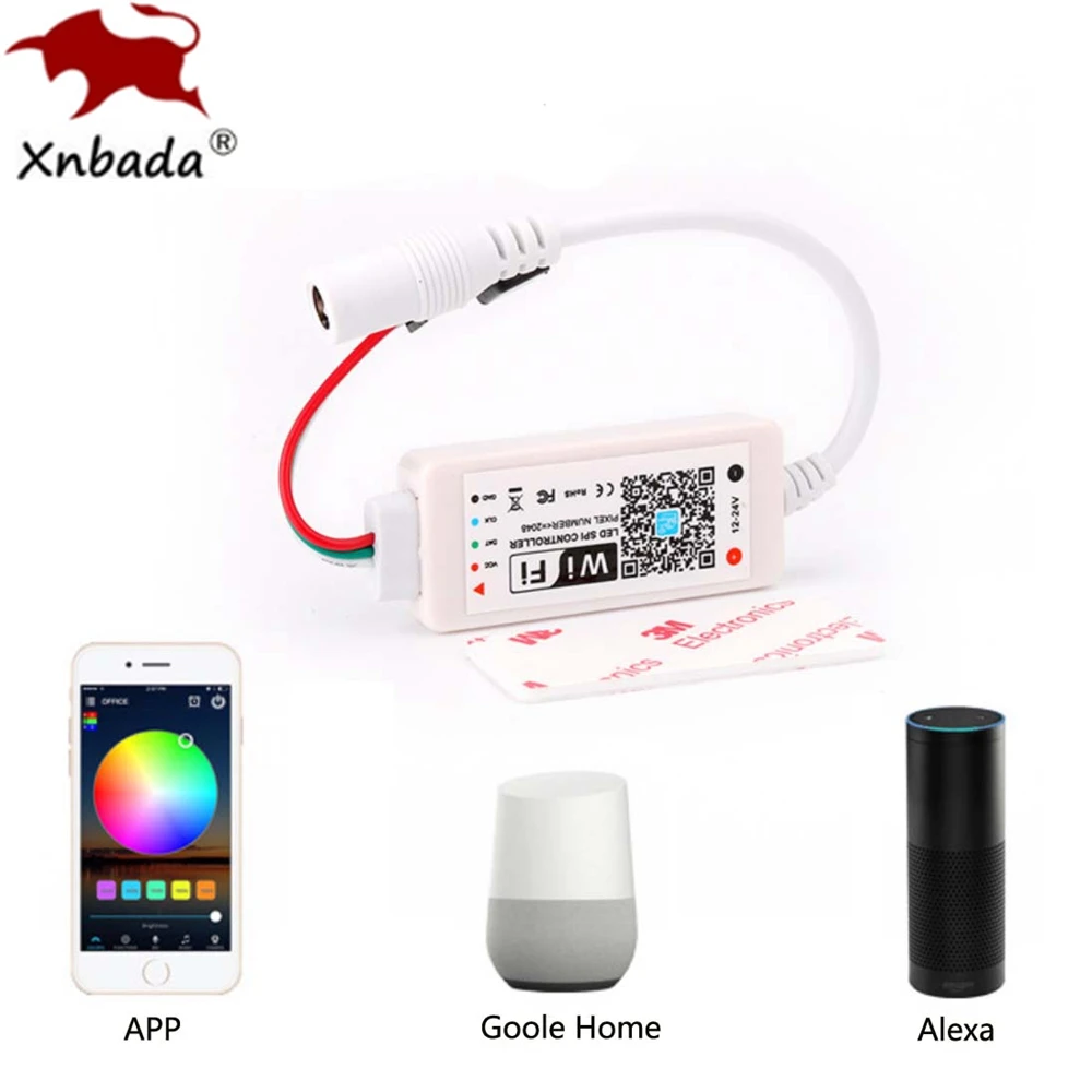 Мини контроллер для светодиодной ленты WS2811 1903 RGB с поддержкой Wi Fi|Контролеры RGB| |