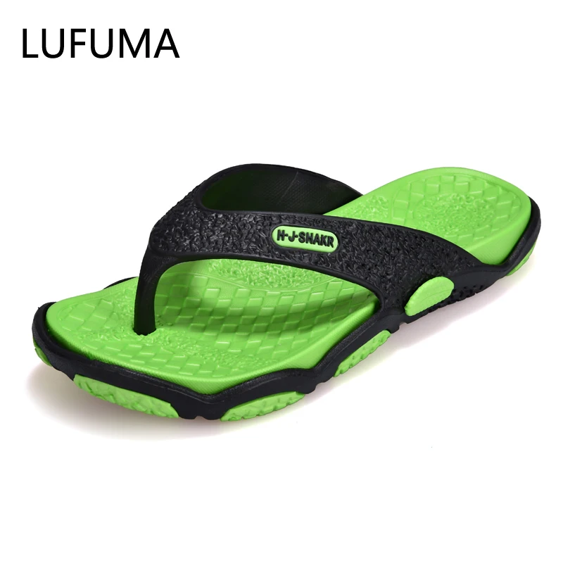 2019 летние мужские шлепанцы модные Лоскутные уличные тапочки массажные для