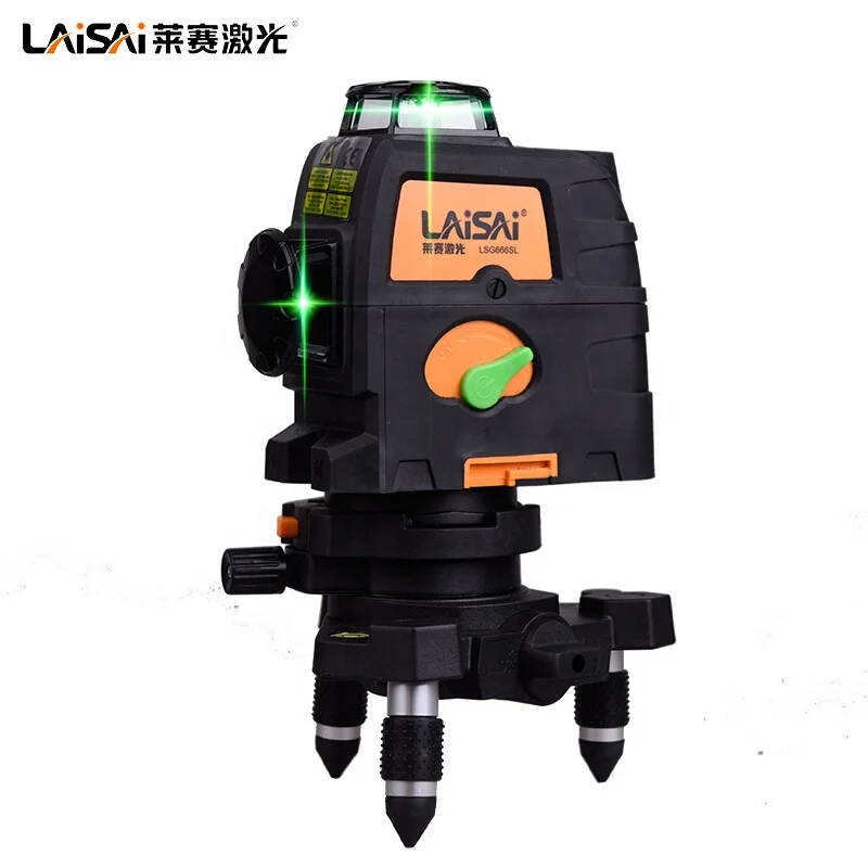 

LAISAI лазерный уровень LSG666SL выход 3 * 3D 360 лазерные линии расширенный набор аксессуаров Зеленый-светильник самонивелирующийся Высокая точност...