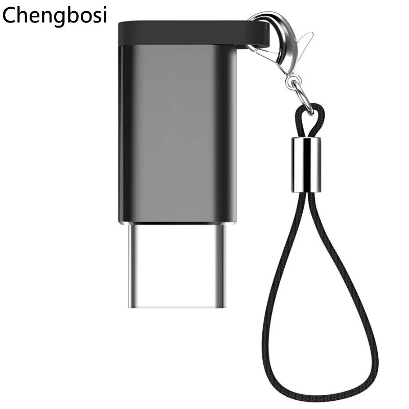 Алюминиевый сплав Micro USB-Type C адаптер конвертер Разъем для телефона планшета с шнурком аксессуары для телефонов для Xiaomi