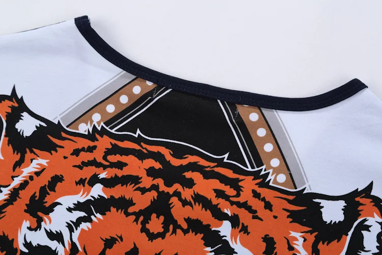 

Striped New 19ss Men Tiger head T Shirts kanye T-Shirt Hip Hop Skateboard Street Cotton T-Shirts Tee Top S-XXXL Plug #F69