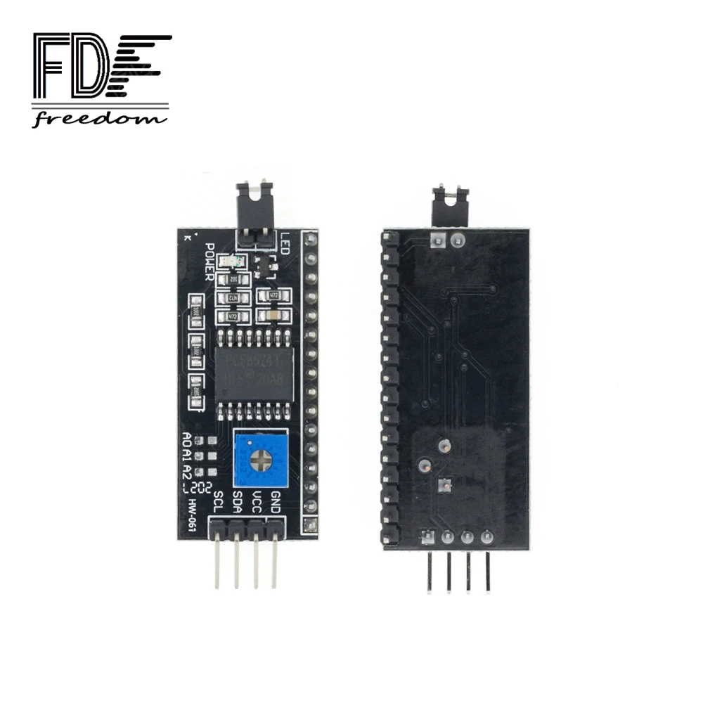 ЖК-дисплей 1602 модуль синий Φ 16x2 символьный дисплей новый PCF8574T PCF8574 IIC I2C интерфейс 5