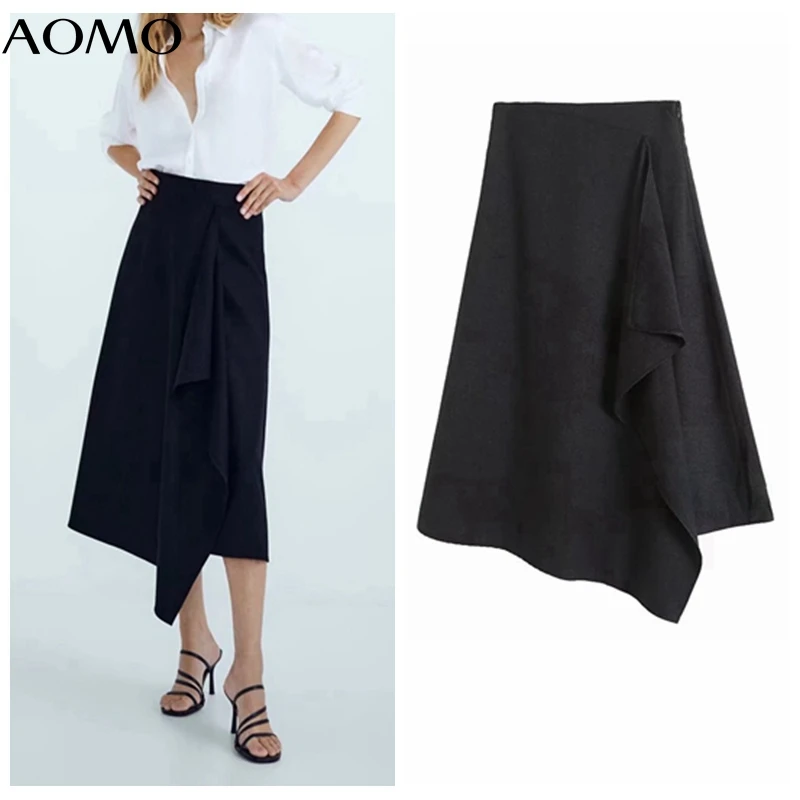 

Женская зимняя юбка средней длины с оборками, в винтажном стиле