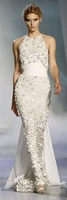 custom made new sequins gowns sexy celebrity dresses sleeveless halter mermaid evening dress trailing formal women long robes