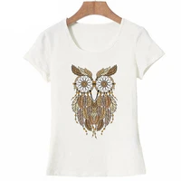 vintage owl design t shirt summer fashion women t shirt coffee obsession owl print t shirt casual tops cute female tees