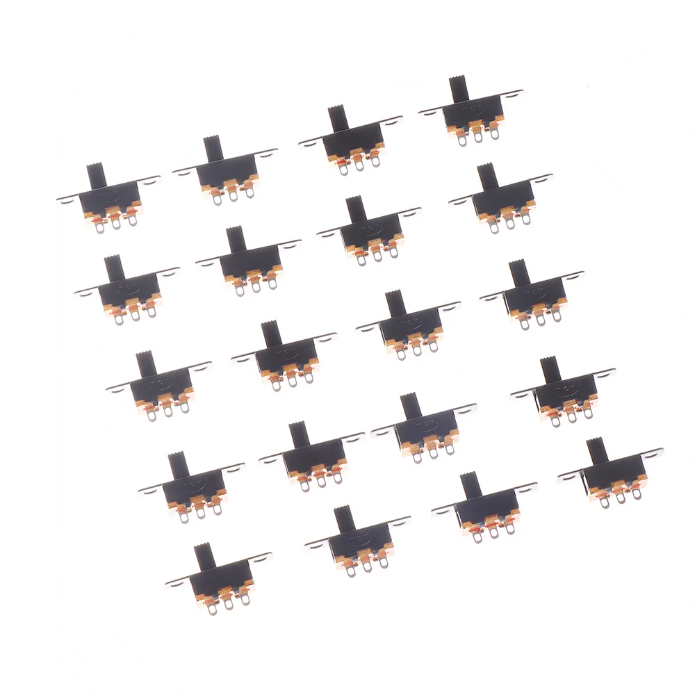 20 шт. 50 в 0 5 а мини размер черный SPDT переключатель слайда для DIY Power Electronic проекты