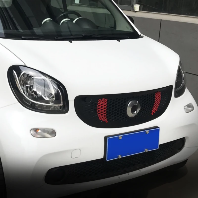 

Новинка для Mercedes Smart 453 Fortwo Forfour декоративная решетка для автомобильной решетки Красная Пластиковая сотовая декоративная наклейка стильные ...