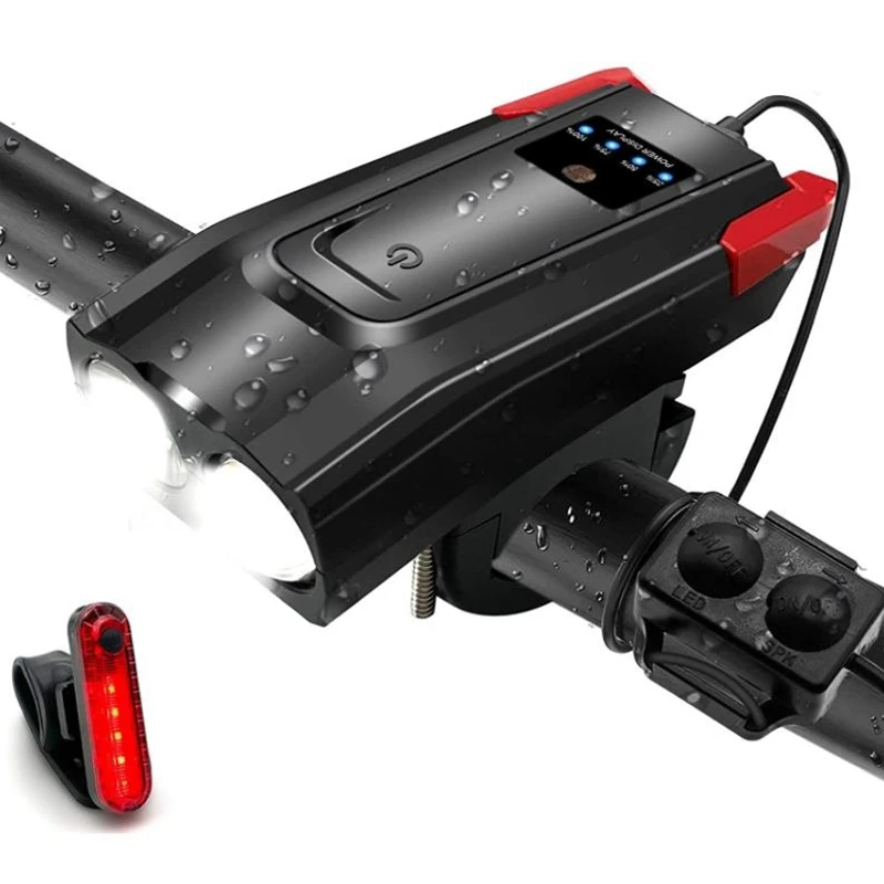 

Комплект светильник р, Передний фонарь и задний фонарь с умным датчиком для велосипеда, 800 лм