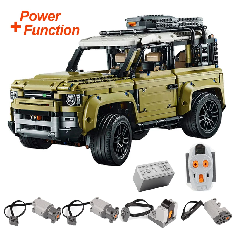 Lepinblocks 93018 Technic Car Series Land Rover Defender с мотором 2830 шт модель строительного 42110 игрушки