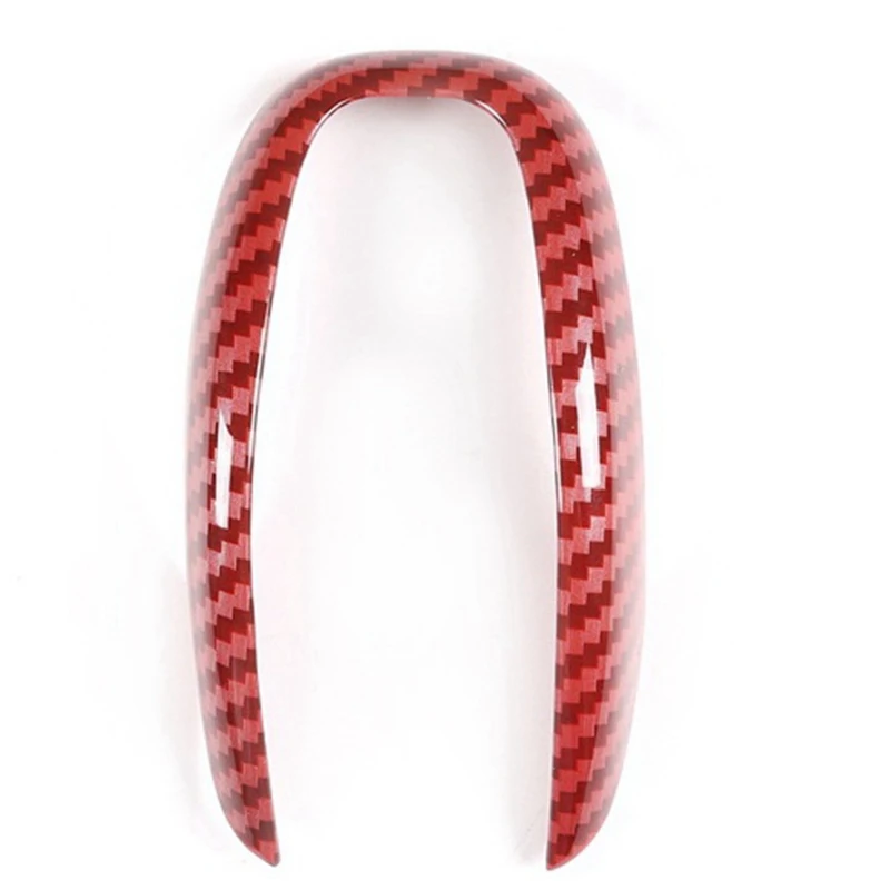 

Knob Cover for Alfa Romeo Stelvio Giulia 2017-2019 Car Carbon Fiber Red Gear Shift Knob Cover Decoration Stickers