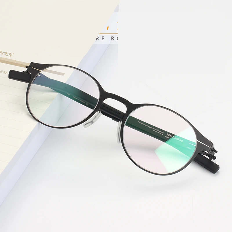 Очки KJDCHD круглые для мужчин и женщин ультралегкие оптические аксессуары зрения