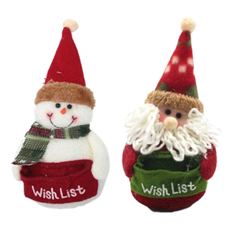 

New Year’s Decoration Doll Christmas Collectable Figurines Stuffed Santa/Snowman N7ME