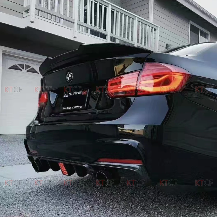 Диффузор для заднего бампера из углеродного волокна спойлер с подсветкой BMW 3