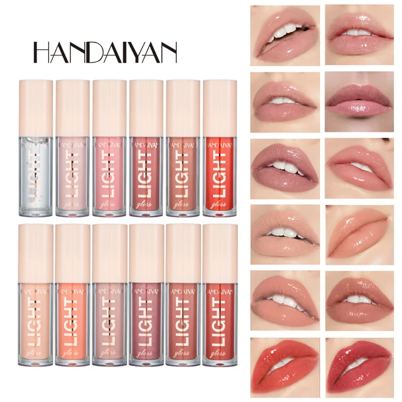 

12 Colors Glasting Water Lip Gloss Juicy Jelly Lip Tint Moisturizer Liquid Lipstick Lips Makeup Women Cosmetics TSLM1