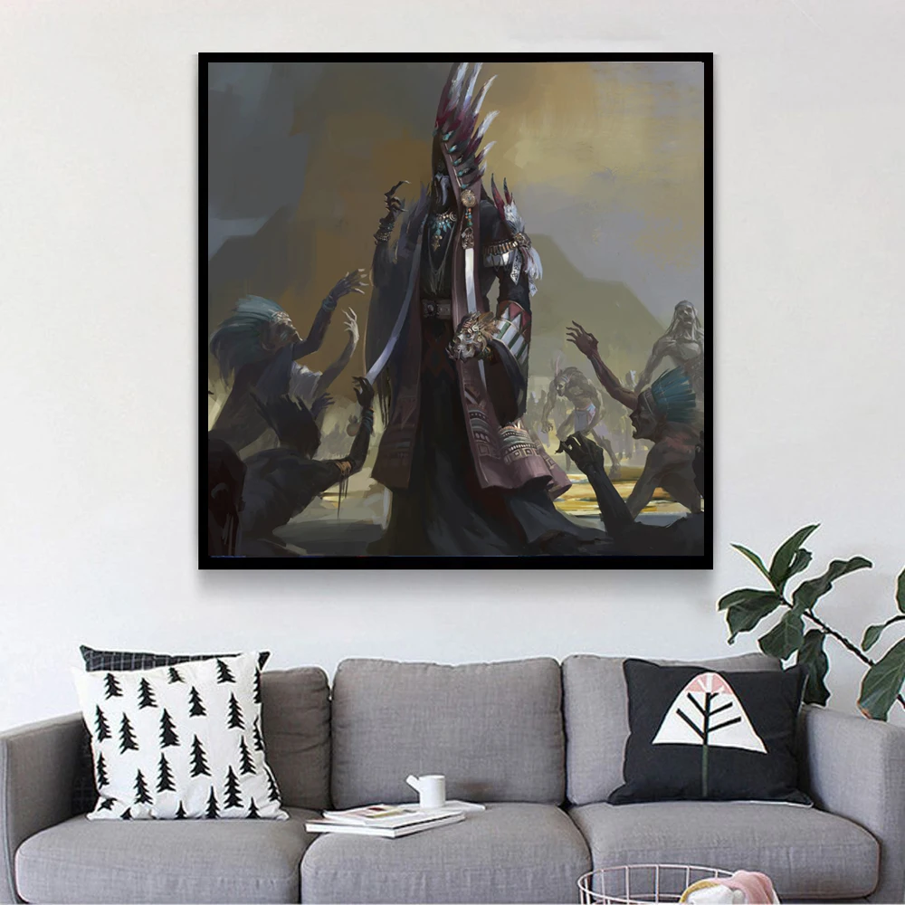 

Cartoon abstract oil painting witch poster art canvas painting living room corridor office home decoration mural