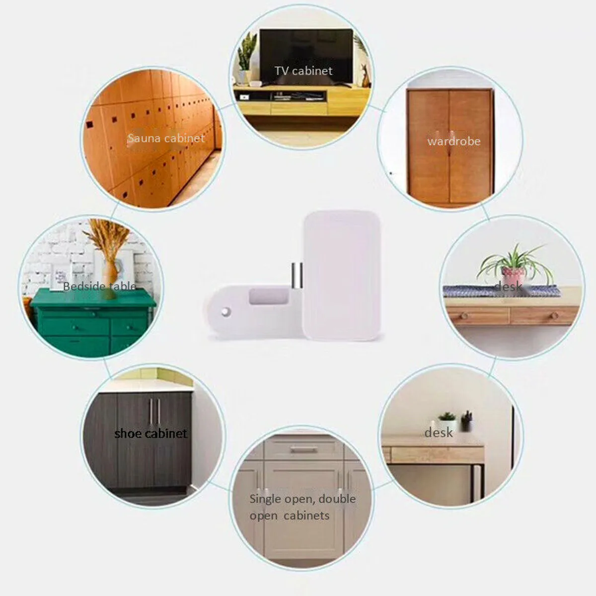 

New Smart Drawer Cabinet Lock Keyless Bluetooth APP Unlock Anti-Theft Child Safety File Security Drawer Switch Low Power Alert