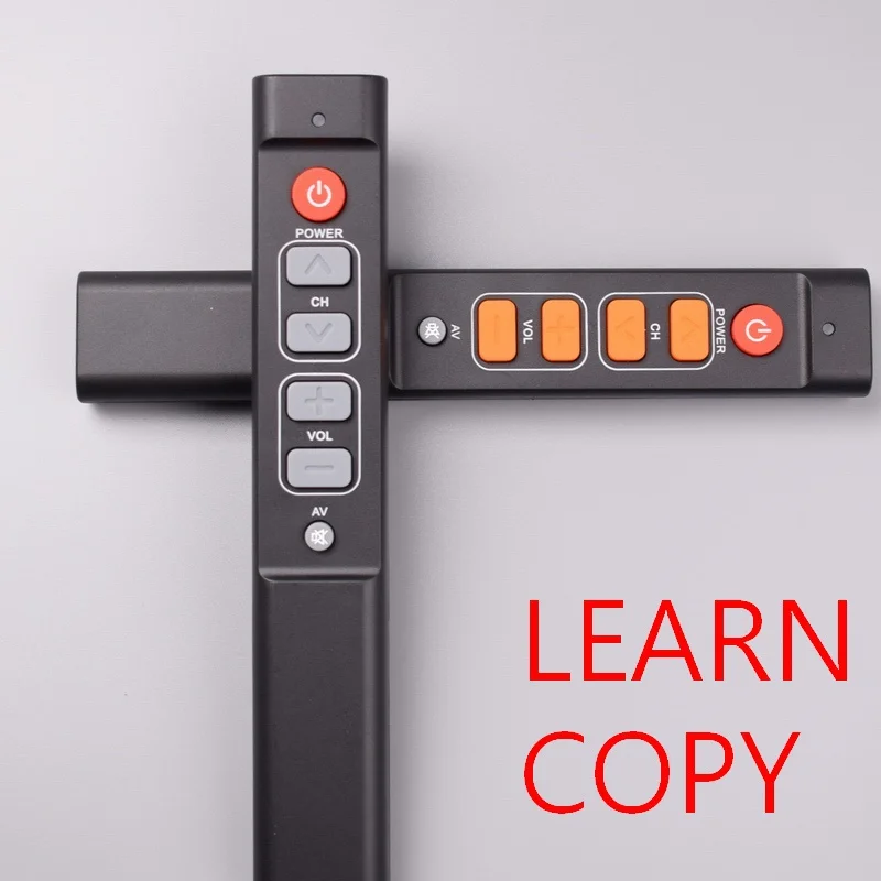 universal learn remote control work for tv stb dvd hifi heater spearker learning controller for tv box easy use for old people free global shipping