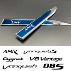 2 шт. 3D металлические эмблемы автомобиля Body боковые украшения Стикеры для aston martin AMR с аппликацией в виде лебедя DB9 DBS Рапид V8 с классными клепками в виде ZAGATO Рапид