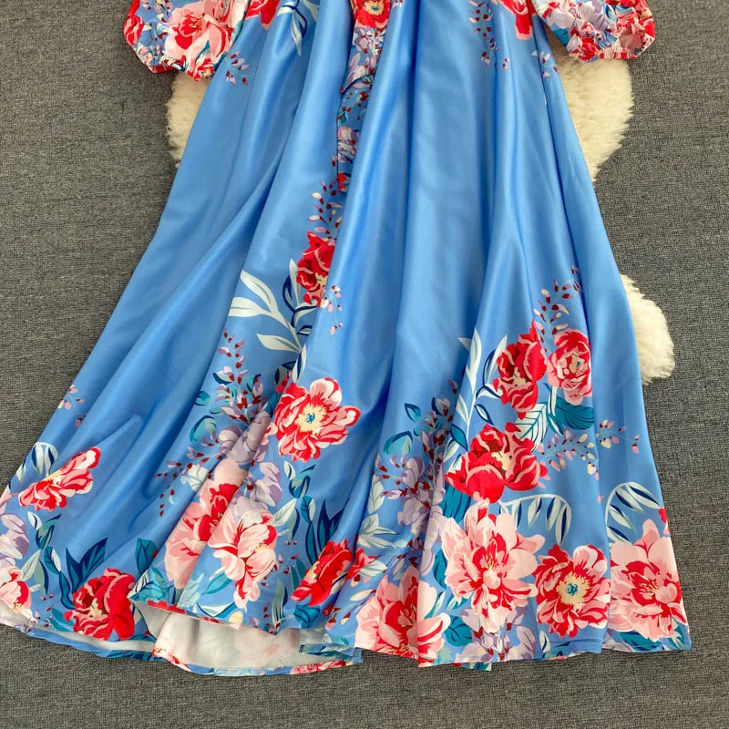 Платье SINGRAIN женское длинное с цветочным принтом Модный богемный длинный