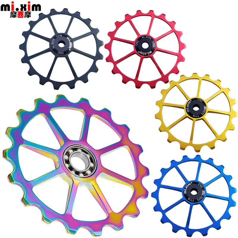 Фото MiXim велосипедный задний переключатель жокейское колесо керамический подшипниковый шкив направляющий ролик с ЧПУ 4/5/6 мм для 12 скоростей №3