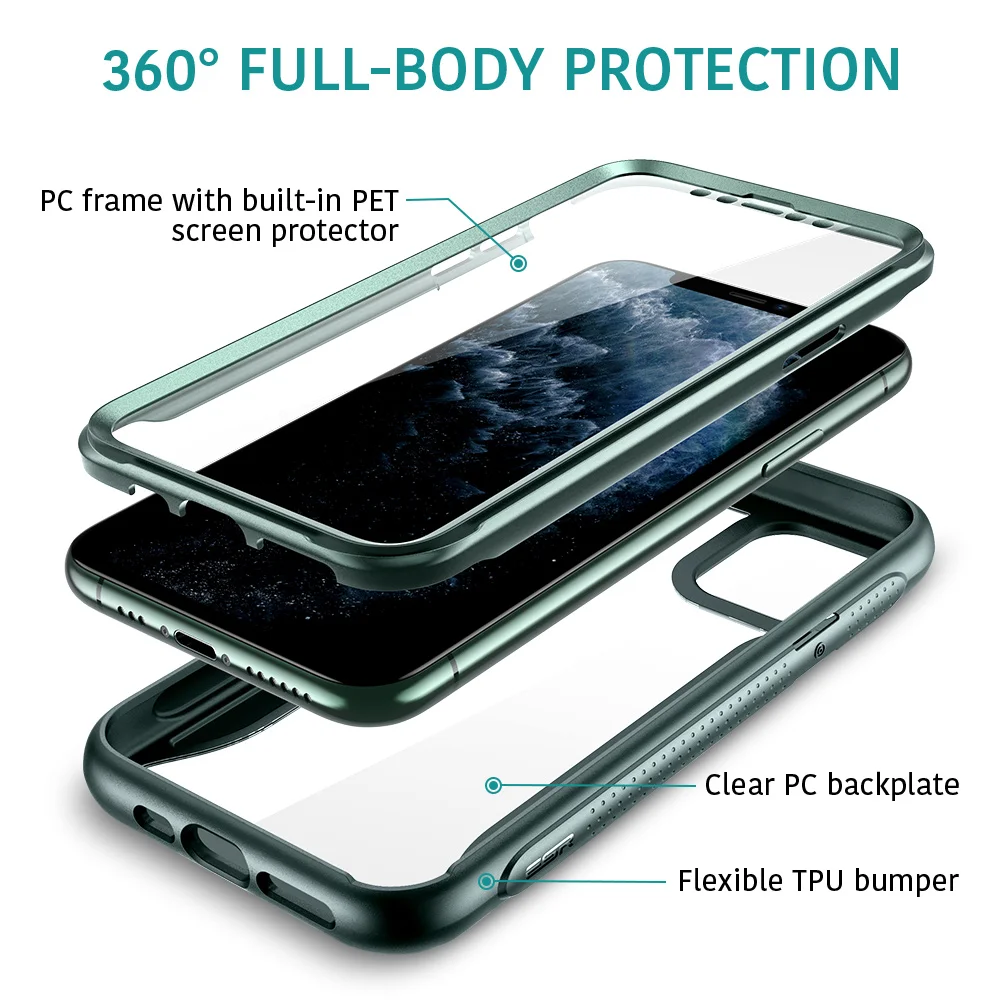ESR чехол для телефона iPhone 11 Pro Max Роскошный Матовый чехол-бампер X полное покрытие