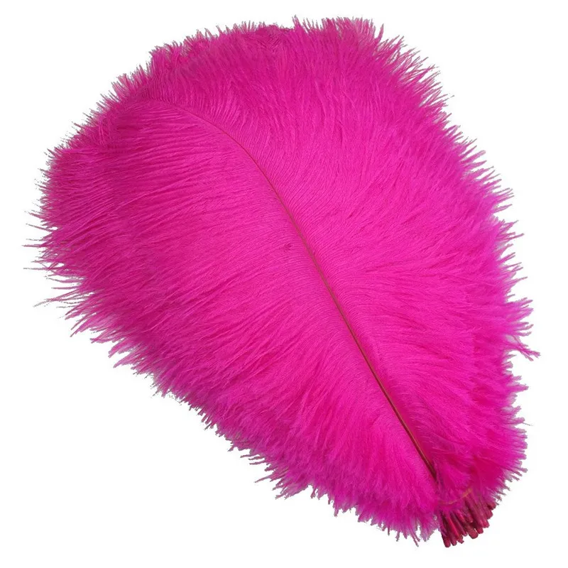

10Pcs/Lot Rose Ostrich Feather for Crafts 15-70cm/6-28" Feathers Ostrich Plumes Wedding Feathers Decoration Plume Decoration DIY
