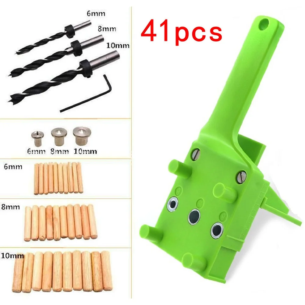 

41pcs/set Straight Hole Locator Handheld Woodworking Guide Doweling Jig