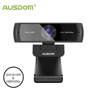 Веб-камера AUSDOM AW651 QHD 2K HDR 30FPS с автофокусом 1080P 60FPS веб-камера с шумоподавлением микрофонов и бесплатной крышкой конфиденциальности для Live