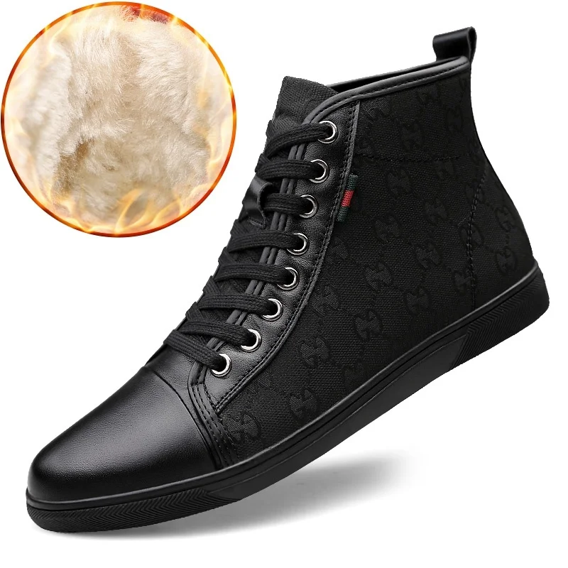 

Fashion Casual Shoes High Quality Leather High Top Dress Shoes Simple Style Trend Luxury Shoes Sneaker Men's Shoes Banquet