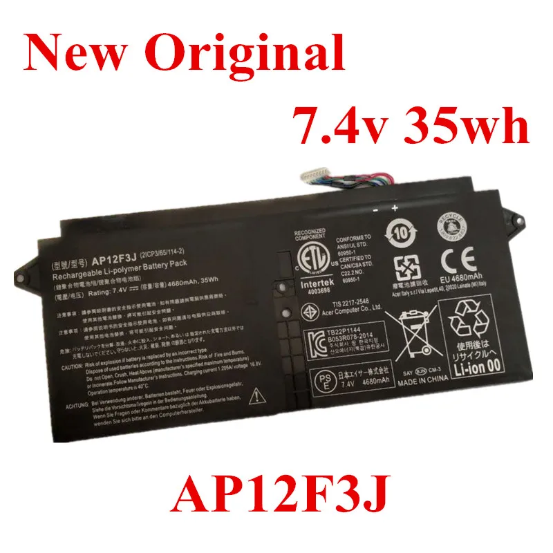 

Новый оригинальный запасной литий-ионный аккумулятор для ноутбука Acer Aspire S7 S7-391 MS2364 AP12F3J 7,4 в 35 Вт/ч