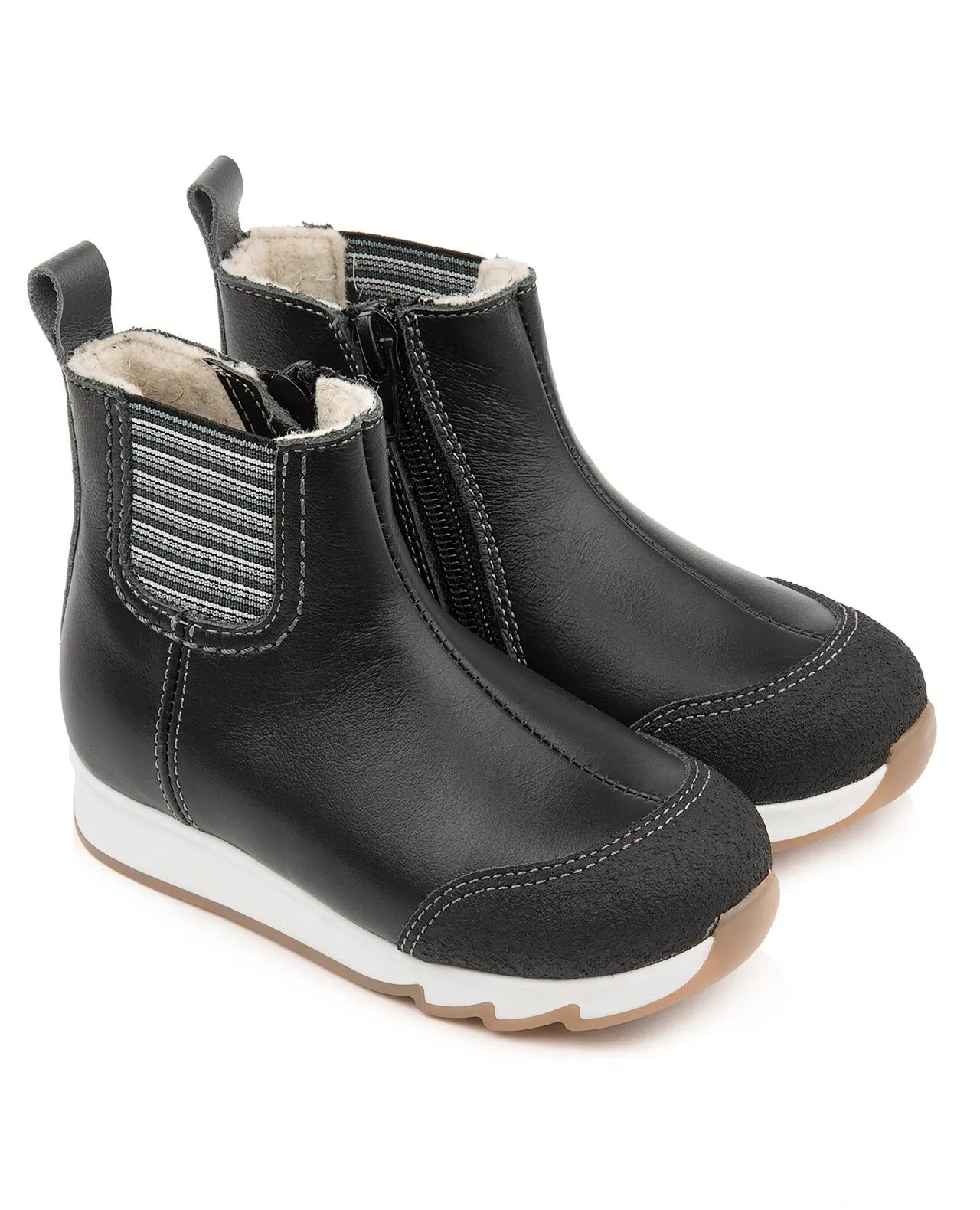 Ботинки детские 23018 кожа СТОКГОЛЬМ черный |