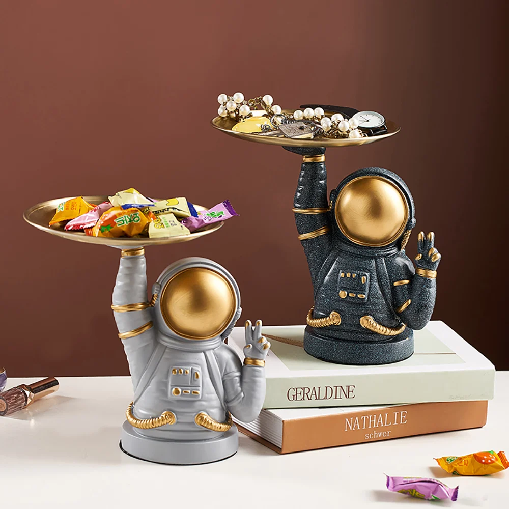 

Astronaut Tray Decoration Ornaments Nordic Home Decoration Sundries Storage Living Room Desktop Accessories New Year Decorations