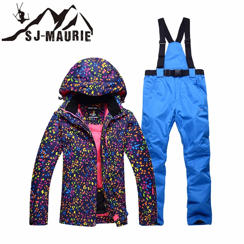 SJ MAURIE 2 шт./компл. лыжные куртки женский лыжный костюм для сноуборда куртка + штаны