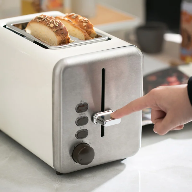 Автоматический мини тостерный аппарат для завтрака в стиле ретро домашний