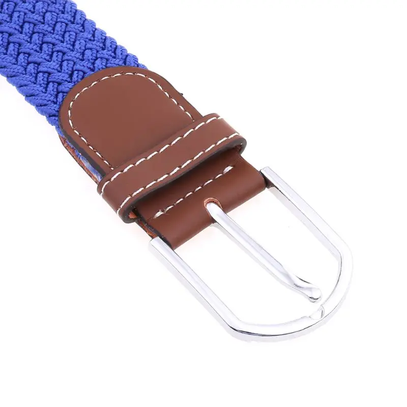 

Y1UE 6 colors Fashion Mens Stretch Belt Premium Leather Golf Wide Elastic Waistband