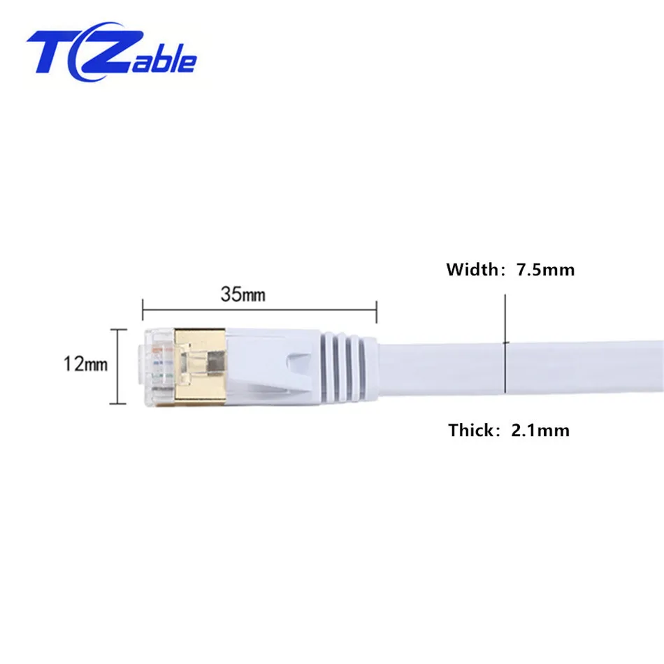 Плоский Ethernet Кабель интернет Cat 7 8 м 10 15 20 25 30 белый черный синий Cat7 сетевые кабели