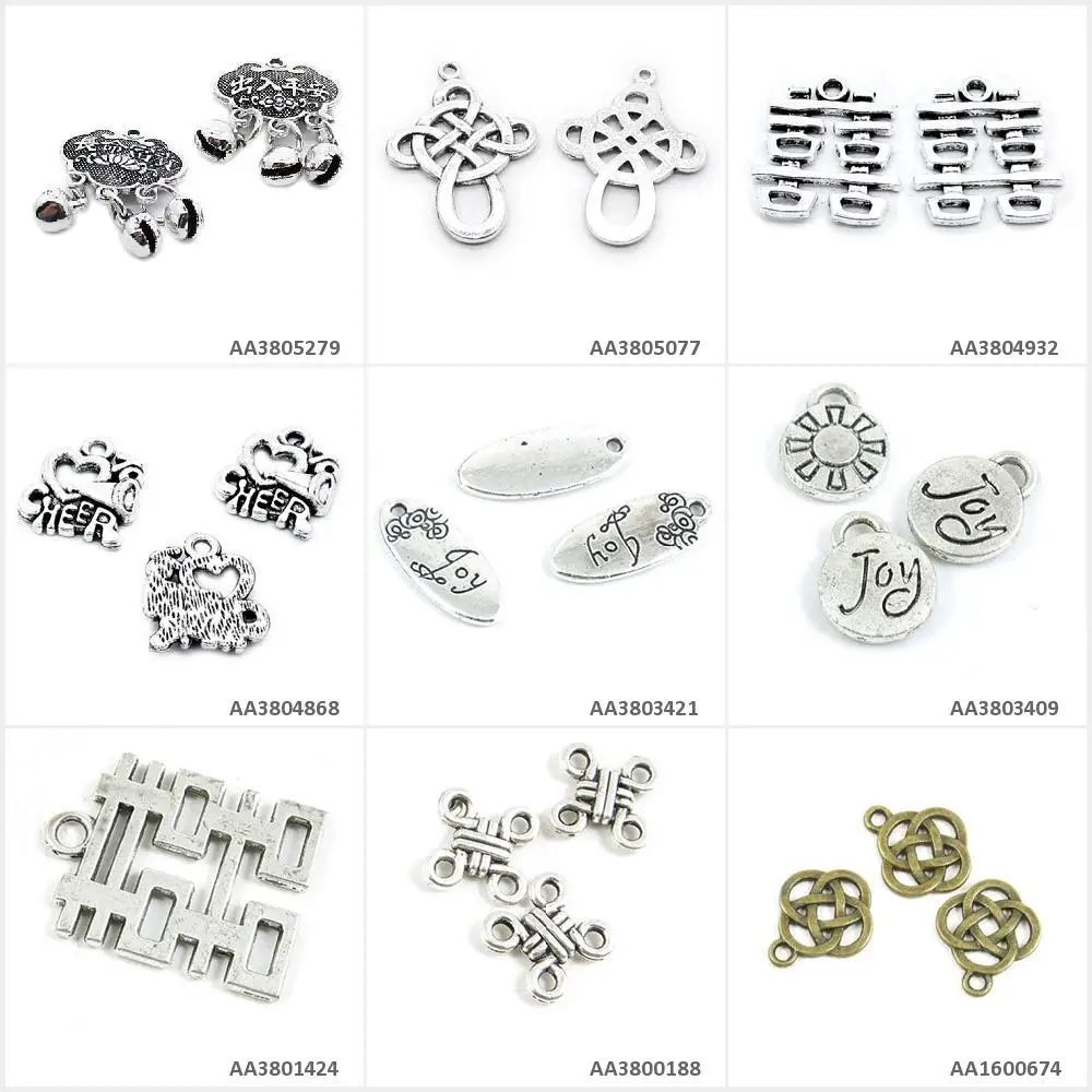 Античный бронзовый Серебристый покрытием Подвески для изготовления украшений