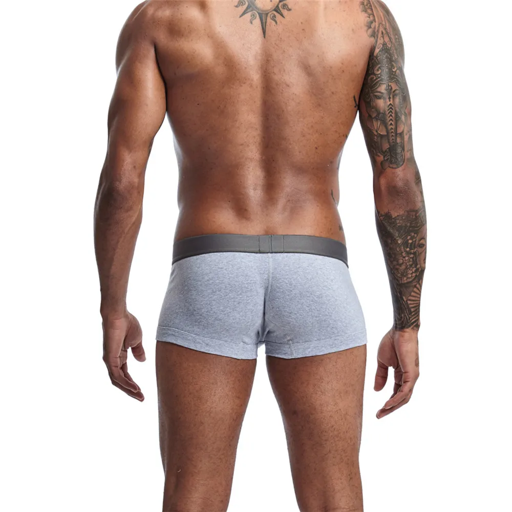New Mens Underwear Solid Classic Men Underpants Cotton Short trunk Spandex Man Pants Comfort Elastic Man Boxers Hot