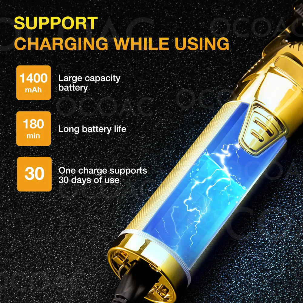 Золотой триммер для волос мужчин Профессиональная Парикмахерская Машинка