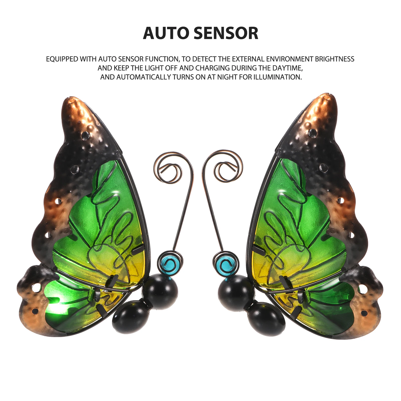 

Solar-Powered Butterfly Lights RGB LED Landscape Lamp Yard Garden Lighting Colorful Fiber Optic Fairy Holiday Light Waterproof