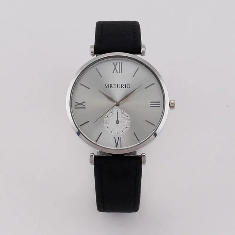 

MREURIO 2020 New Men's Watch Simple Roman Single Eye Large Dial Leather Band Quartz Wrist Watches Luxury Business Relogio Gifts