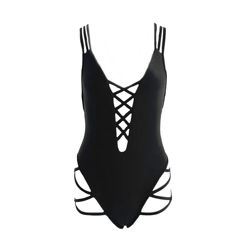 

2021New Women Fashion Swimwear Summer Beachwear SwimSuit Monokini Hollow Out bandage One Piece Swimsuit