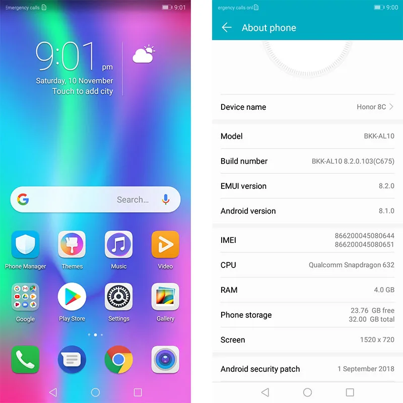 Мобильный телефон Honor 8C 4+32ГБ|Смартфоны| |