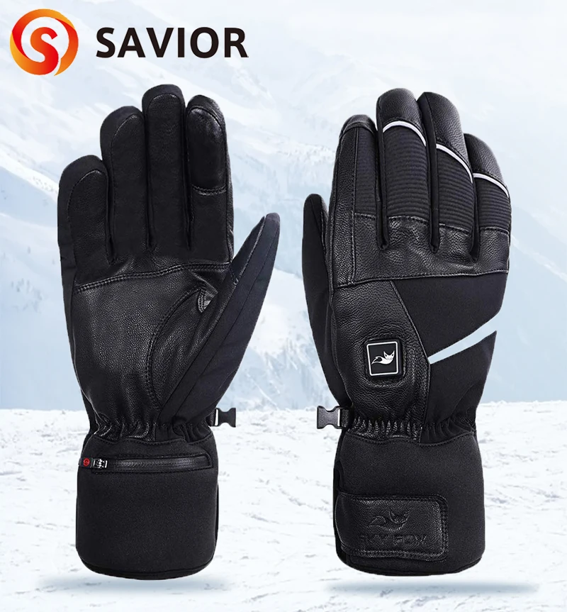 Зимние теплые лыжные перчатки с подогревом Спаситель тепла для мужчин и женщин