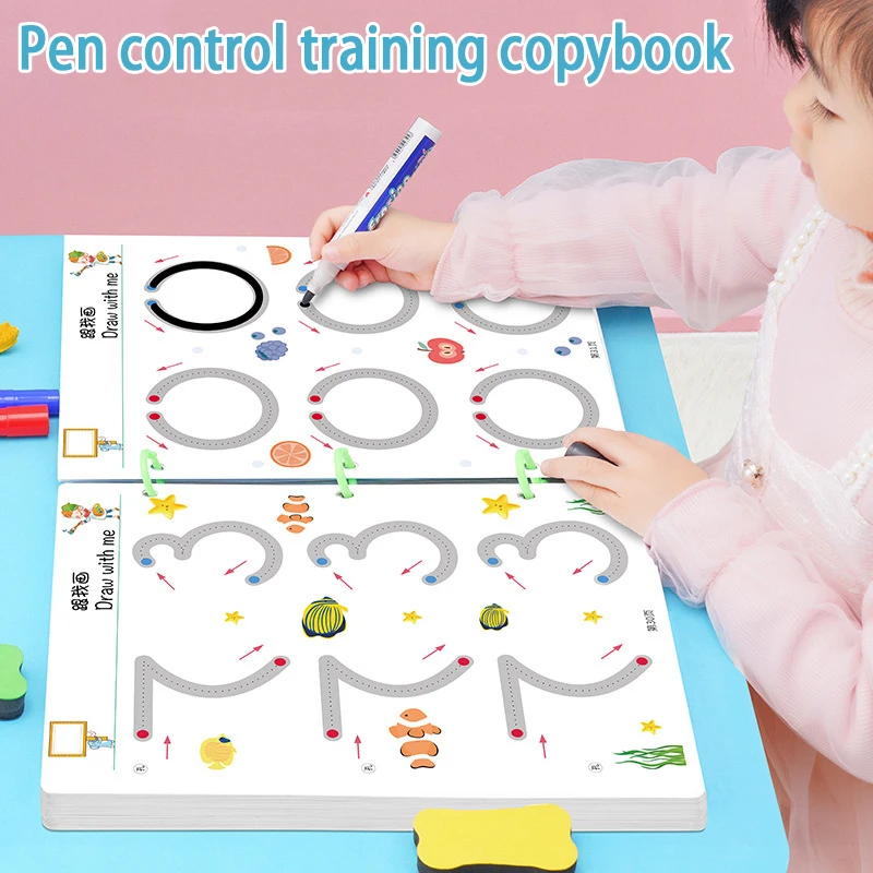 

Новая волшебная Рабочая книга для рисования многоразовая каллиграфия тетрадь для обучения малышам занятия для детей