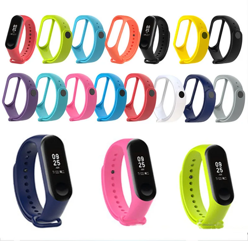 Спортивный Браслет ремешок для Xiaomi Mi Band 4 браслета 3 го умный Шагомер силиконовый